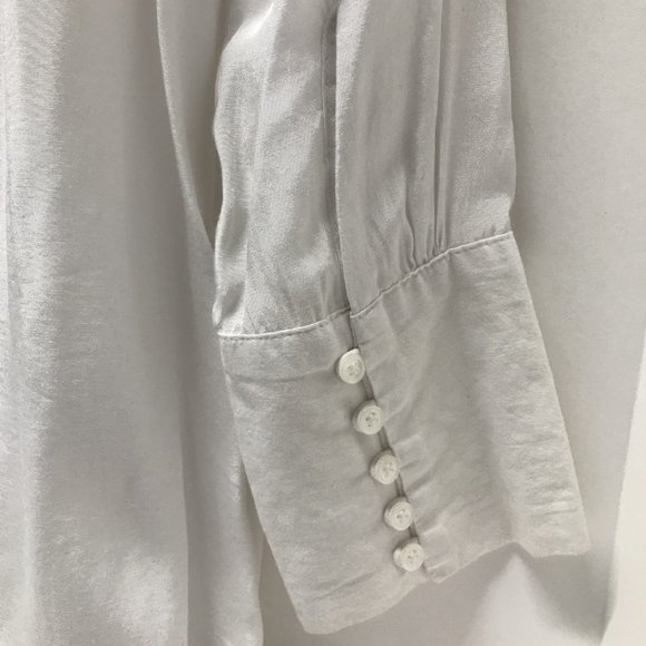 Free People White Pintuck Long Sleeve Tunic Blouse - Picture 10 of 16